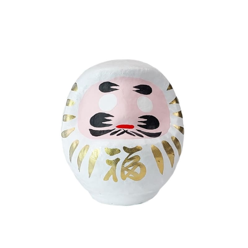 White Japanese Daruma Doll 4,5 cm