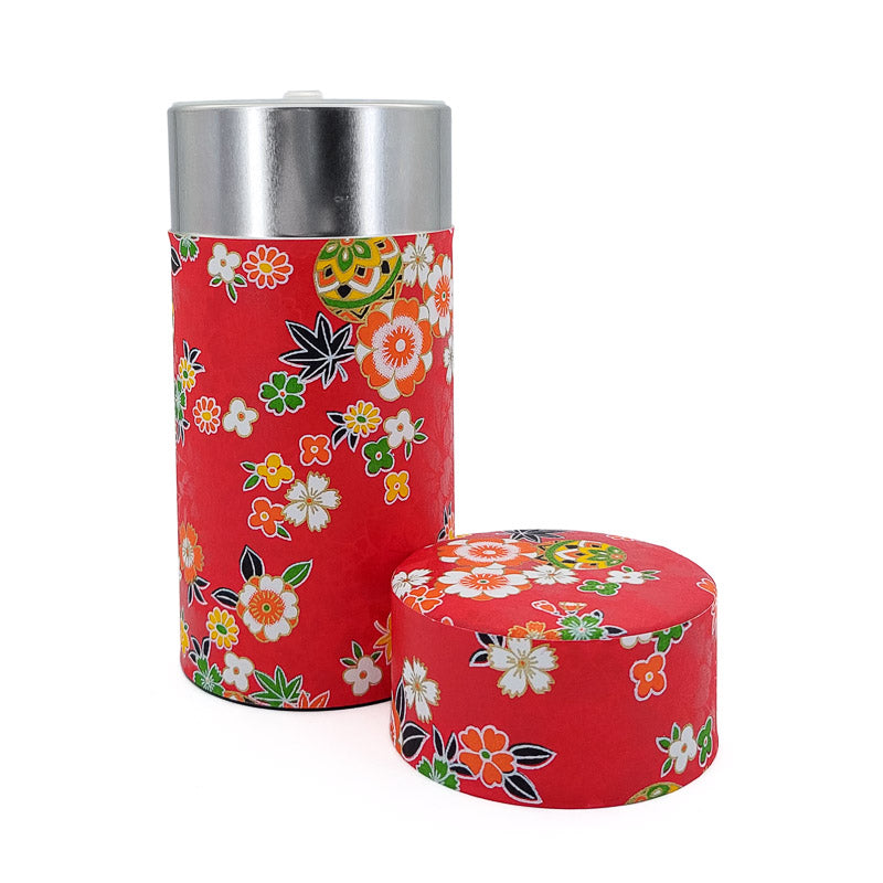 Japanese Tea Box Washi Paper - Red