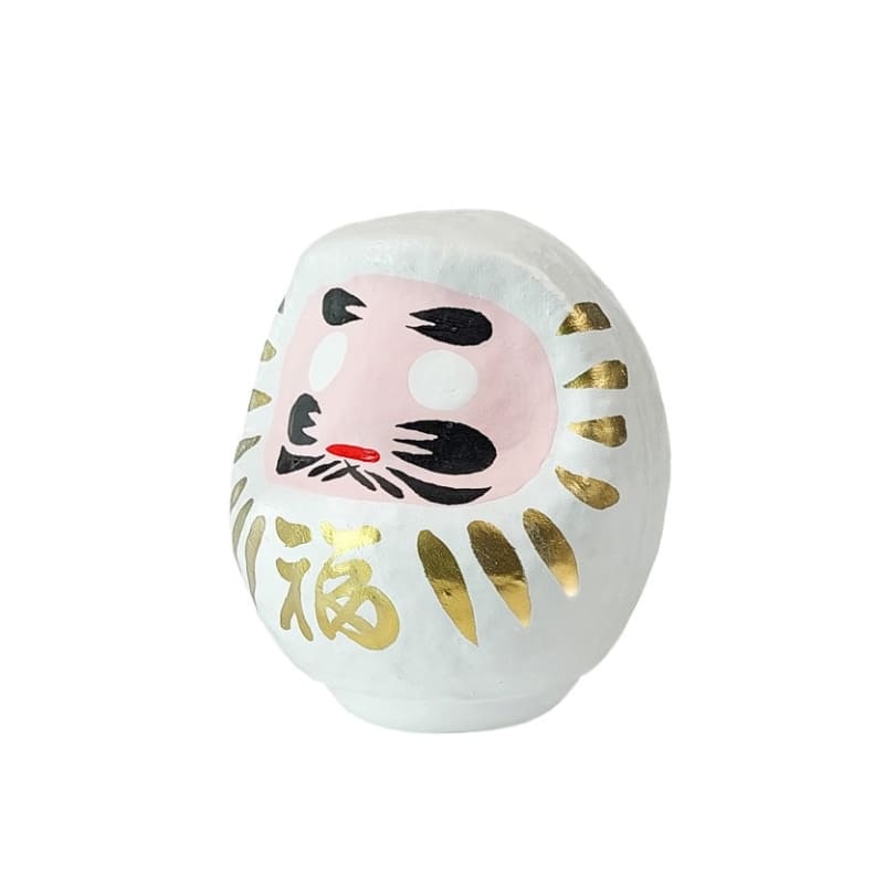White Japanese Daruma Doll 4,5 cm