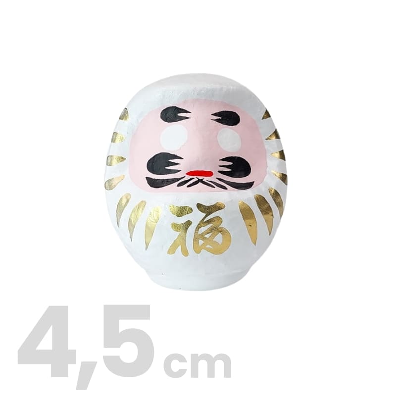 White Japanese Daruma Doll 4,5 cm