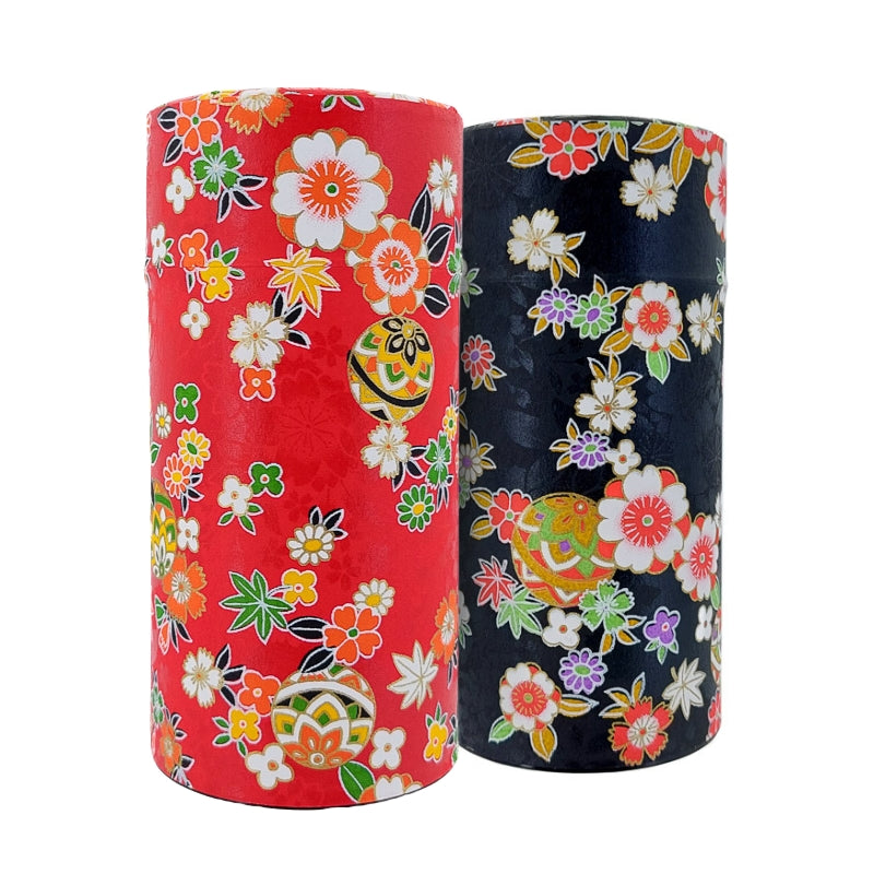 Set of 2 Washi Paper Tea Tins