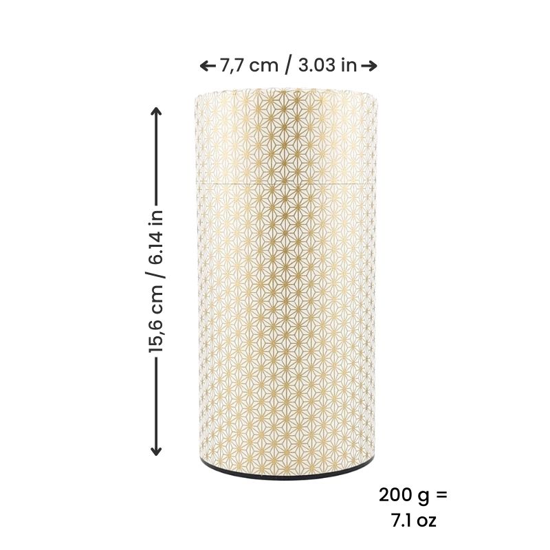 Japanese Washi Tea Canister - Asanoha