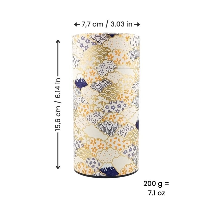 Washi Tea Canister - Yuzen