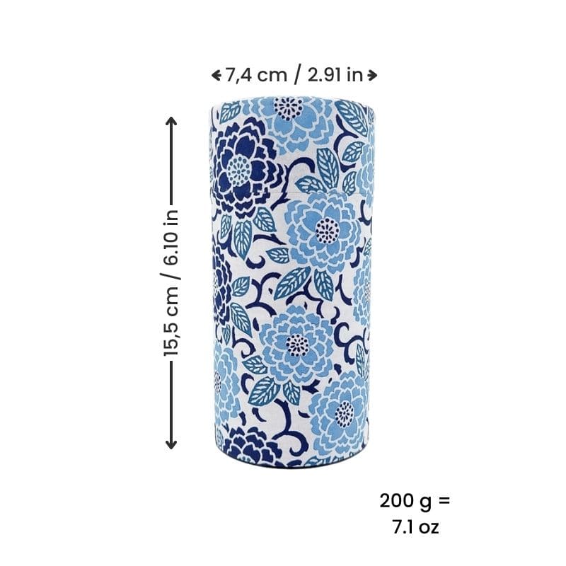 Japanese Tea Box Washi Paper - Blue