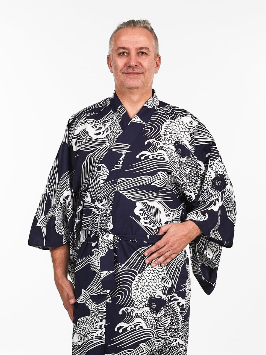 Yukata Kimono Men - Koi Fish