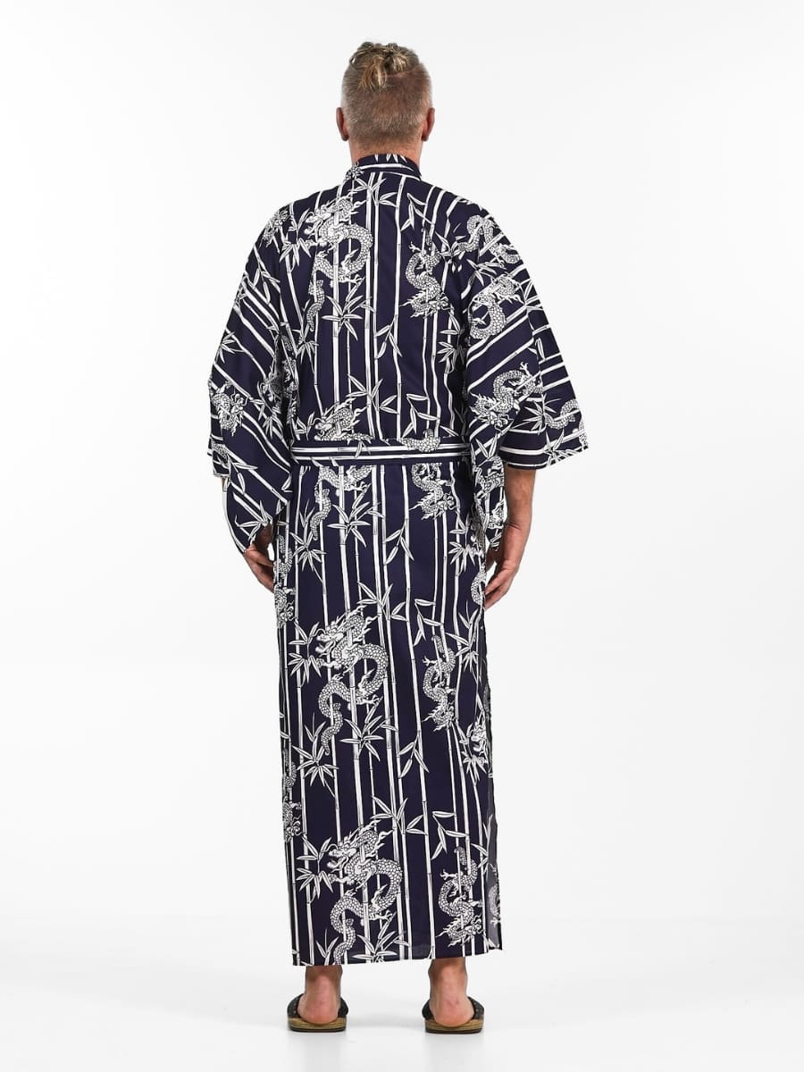 Yukata Kimono Men - Bamboo & Dragon