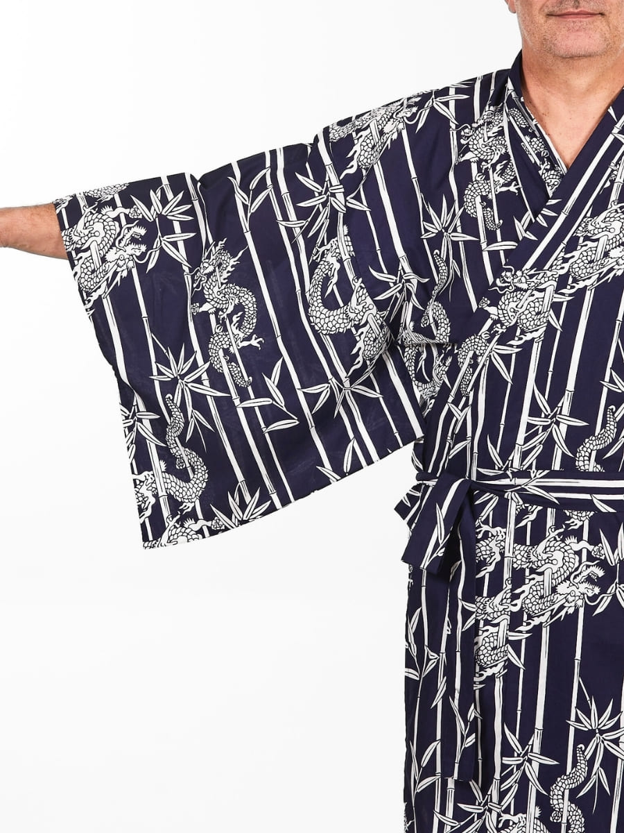 Yukata Kimono Men - Bamboo & Dragon