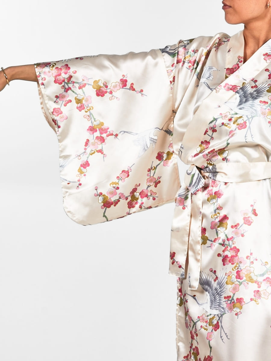 Happi Kimono Women - Ume to Tsuru
