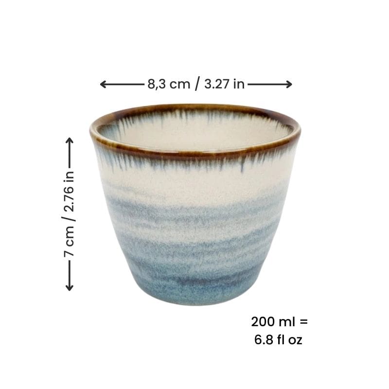 Japanese Mug - Hakeme Blue