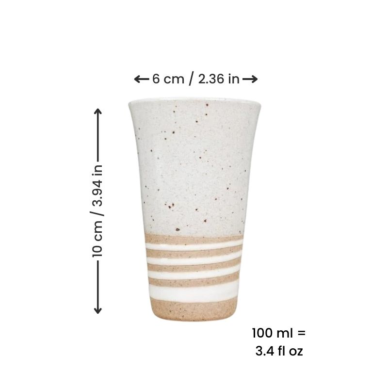 Clay Tea Cup - White