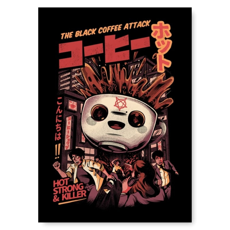 Japanese Black Coffee Poster - A3