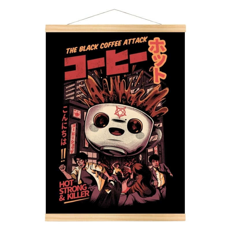 Japanese Black Coffee Poster - A3