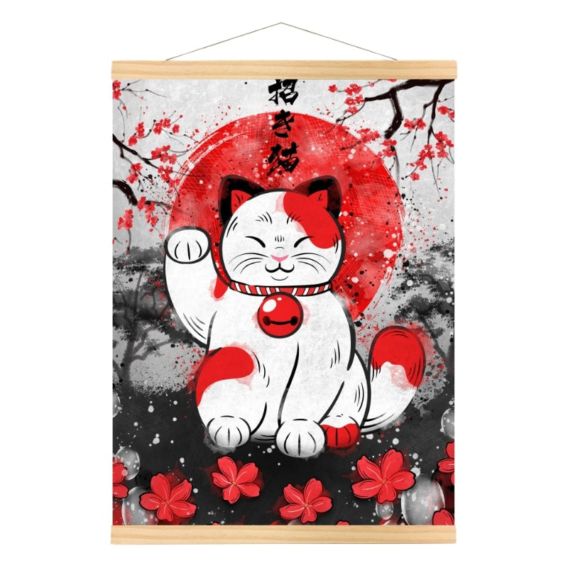 Japanese Lucky Cat Poster - A3