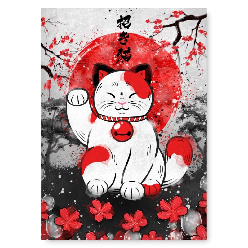 Japanese Lucky Cat Poster - A3