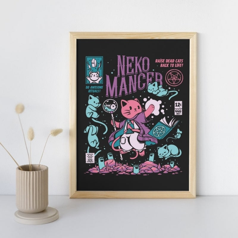 Japanese Nekomancer poster - A3