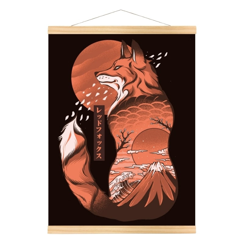 Japanese Fox Poster - A3