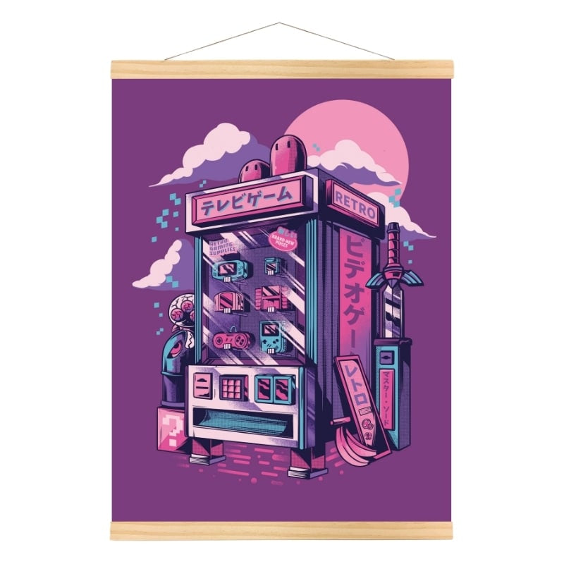 Japanese Retro Gaming Poster - A3
