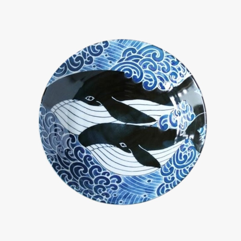 Whale Japanese soup plate