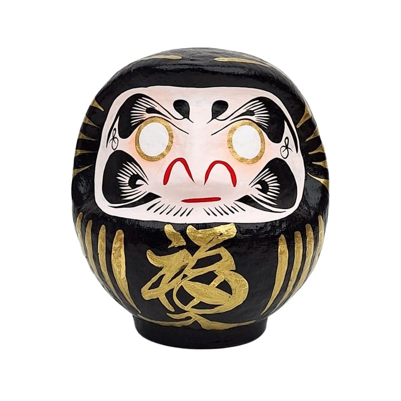 Black Japanese Daruma – 3.5” to 5.9”