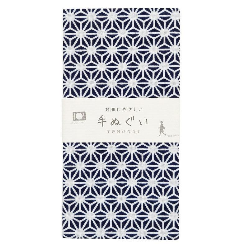 Blue Tenugui - Asanoha