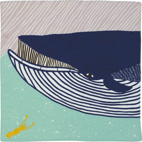 Blue Whale Furoshiki - 19.7x19.7