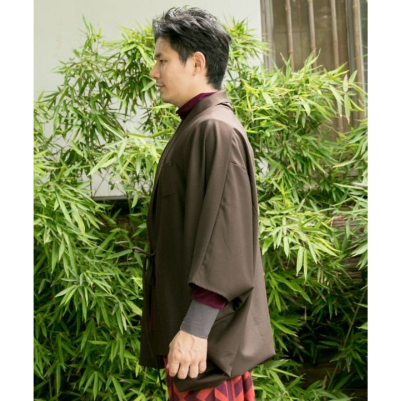 Brown Kimono Jacket Men One Size