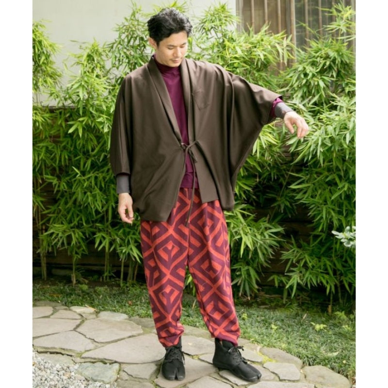 Brown Kimono Jacket Men One Size