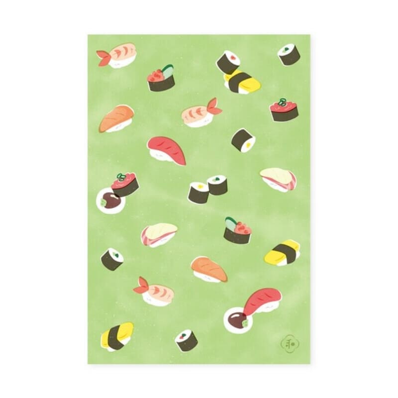 Japanese Sushi Postcard