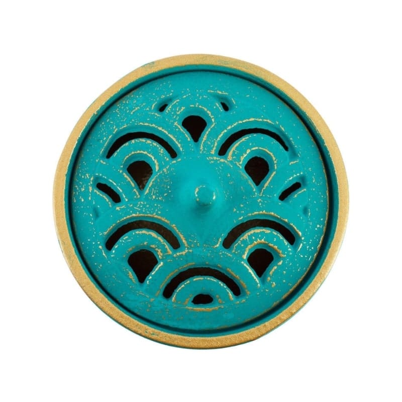 Cast Iron Incense Burner - Iwachu - Turquoise