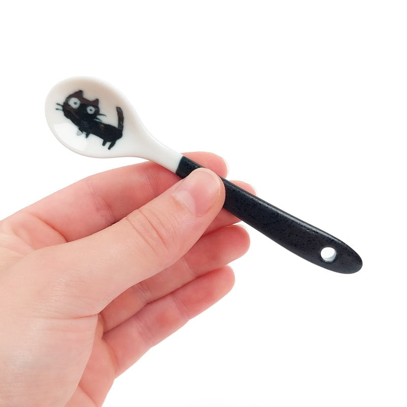 Cat Coffee Spoon - Black