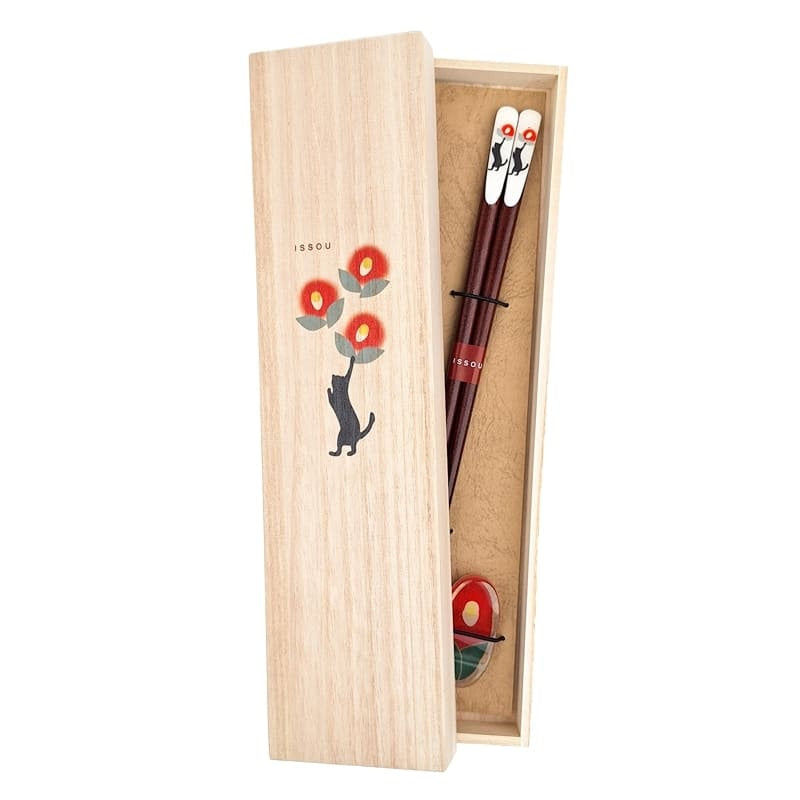 Coffret Baguettes Japonaises Neko Tsubaki