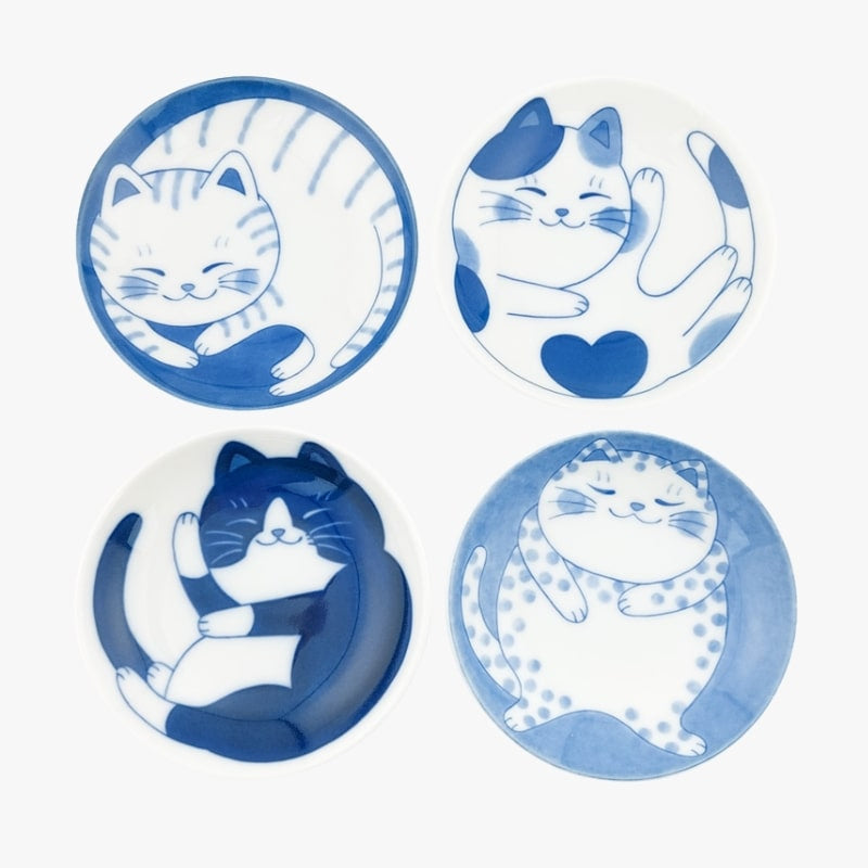 Small Japanese Cat Plates