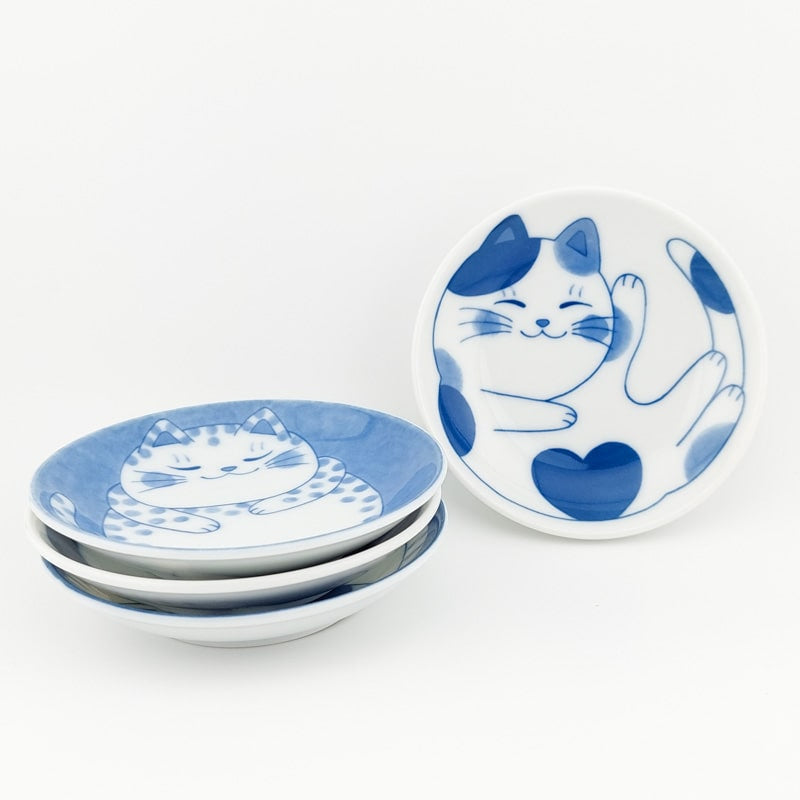 Small Japanese Cat Plates