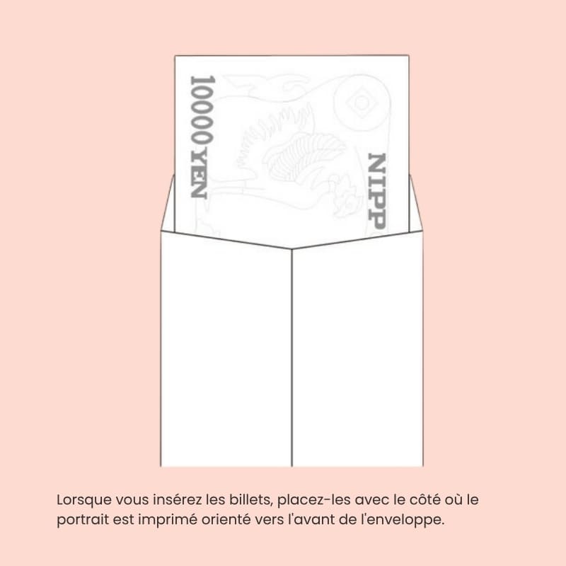 Japanese Shugi-bukuro Pink Flowered Envelope