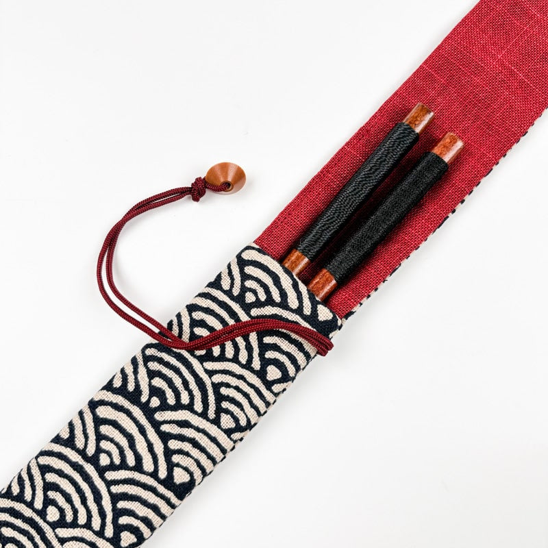 Fan Clutch Bag - Seigaiha