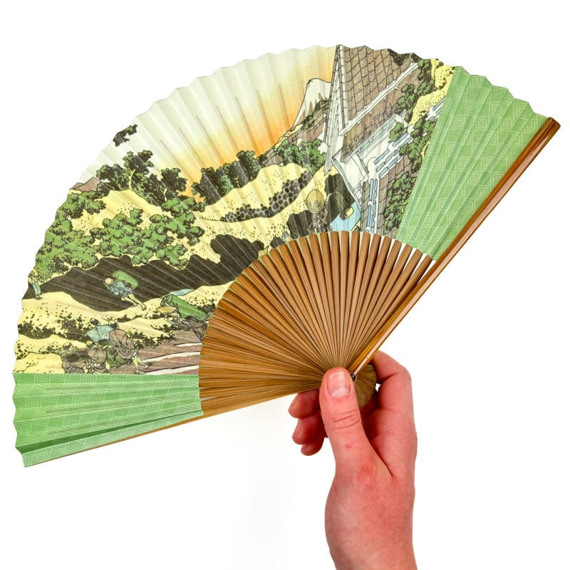 Fan with Japanese Print