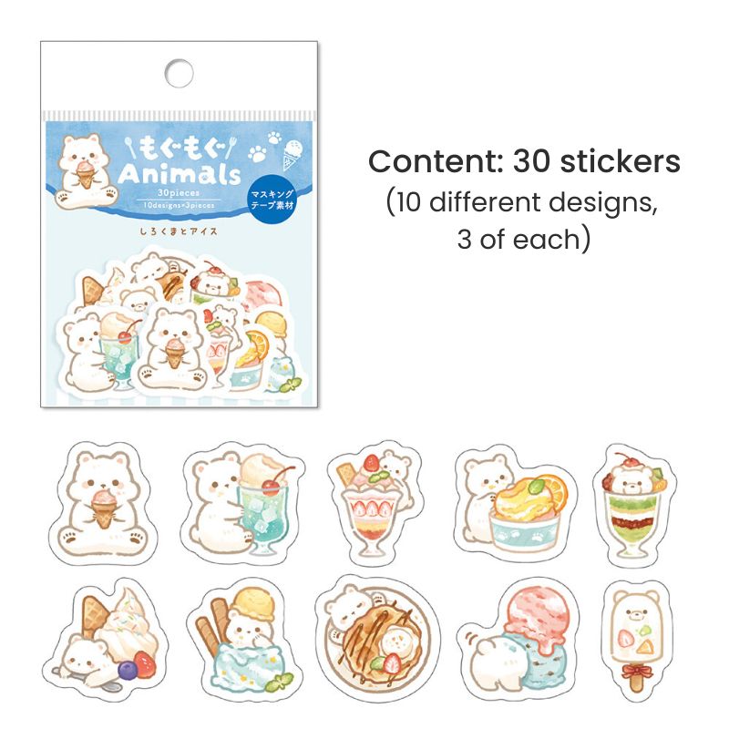 Flake Stickers – Kawaii Bear