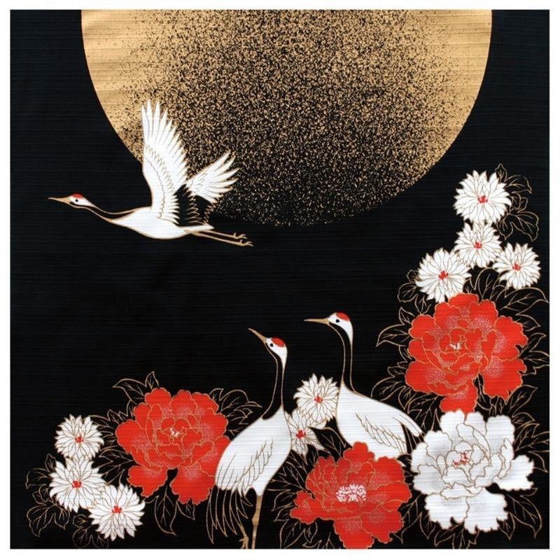 Furoshiki Fabric - Japanese Crane - 19.7x19.7
