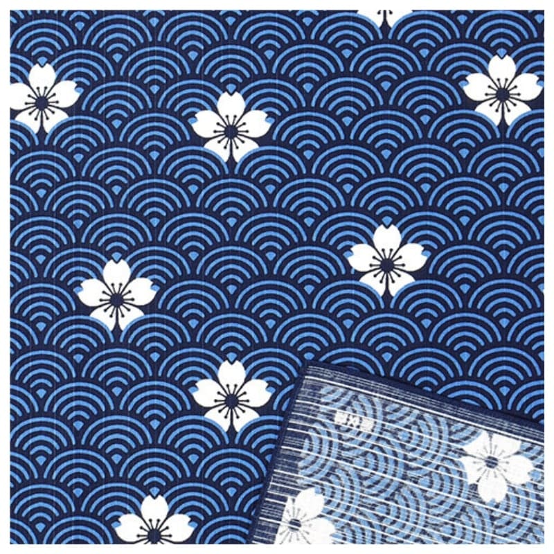 Furoshiki Japonais Motif Seigaiha - 70x70 cm - 70cm x 70cm