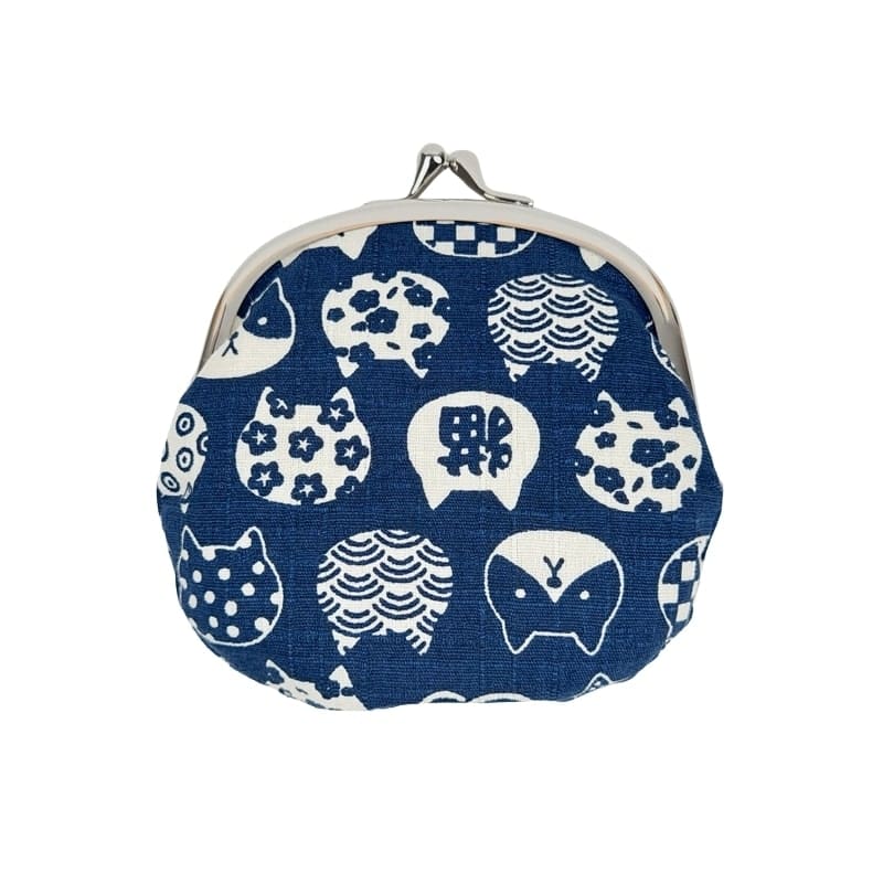 Gamaguchi Wallet – Neko Blue | Japan Avenue
