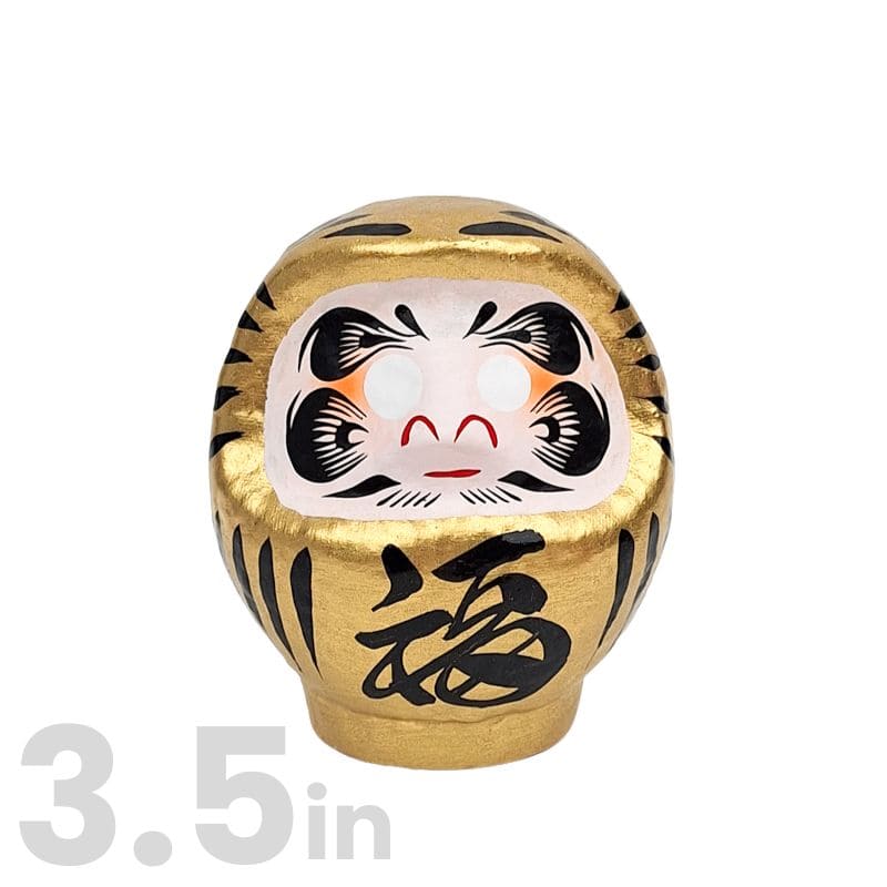 Gold Japanese Daruma – 3.5” to 5.9” 3.5