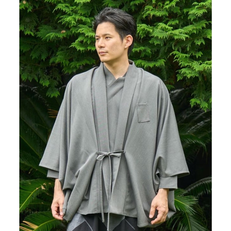 Grey Kimono Jacket Men One Size