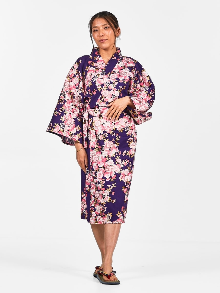 Happi Kimono Women - Sakura Flower One Size
