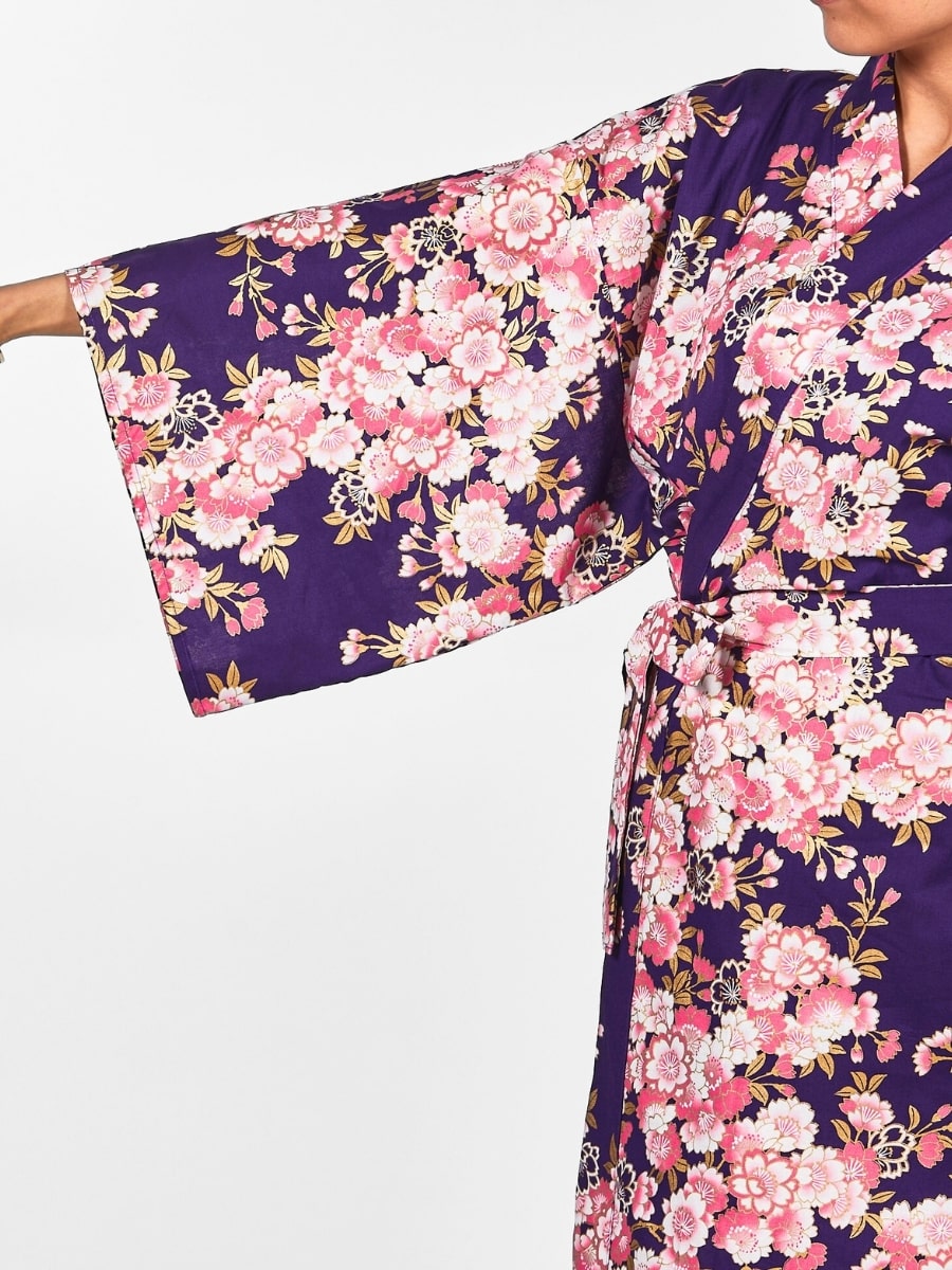 Happi Kimono Women - Sakura Flower One Size