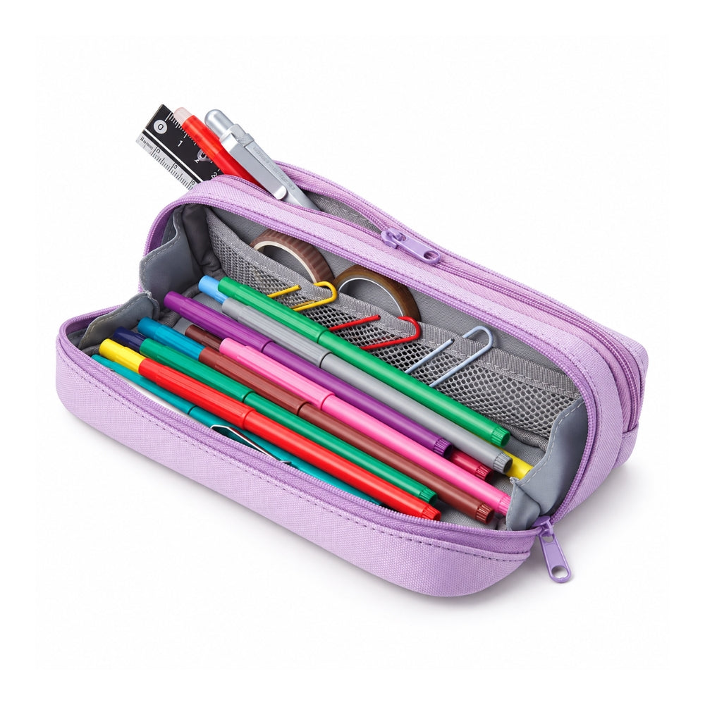 Japanese 2-in-1 Pencil Case - Purple