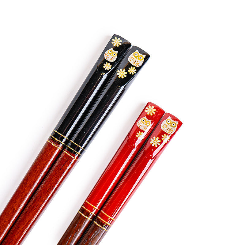 Japanese Chopsticks Duo Set - Fukurou Owl