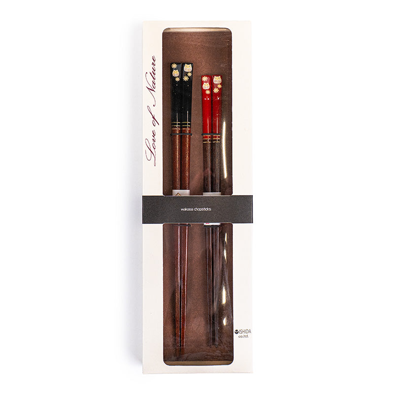 Japanese Chopsticks Duo Set - Fukurou Owl