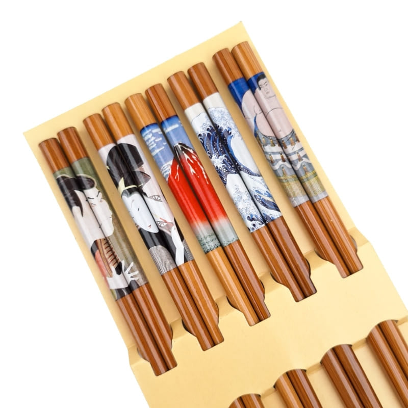 Japanese Chopsticks Set – Ukiyo-e Motifs