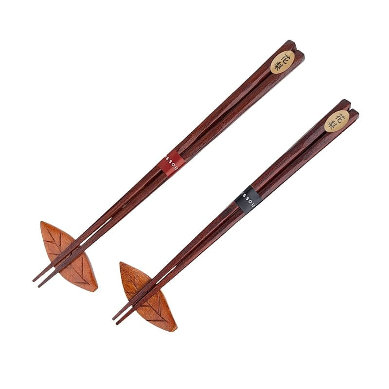 Japanese Chopsticks Set with Leaf Holders