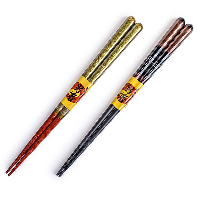 Japanese Chopsticks - Thick Bronze & Silver